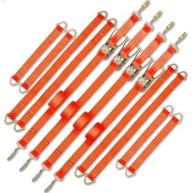 VEVOR Ratchet Tie Down Straps, 2'' x 15.6' Heavy Duty Ratchet Straps with Snap Hooks, 4000 lbs Working Load