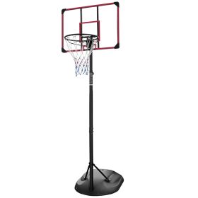 Portable Basketball Hoop System Stand Height Adjustable 7.5ft - 9.2ft with 32 Inch Backboard and Wheels for Youth Adults Indoor Outdoor Basketbal