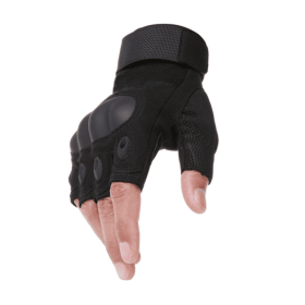 Tactical Hard Knuckle Fingerless Gloves For Hunting Shooting Airsoft Paintball (Color: black, size: XL)
