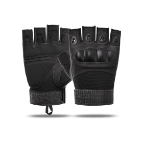 Tactical Fingerless Airsoft Gloves for Outdoor Sports (Color: black, size: XL)